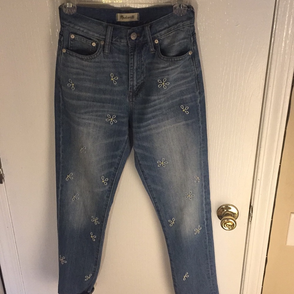 Madewell perfect summer jean - embroidered daisies